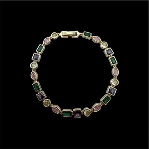 Multicolor Bezel Gemstone Bracelet NWT